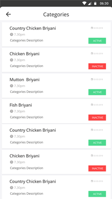 food app screen 2